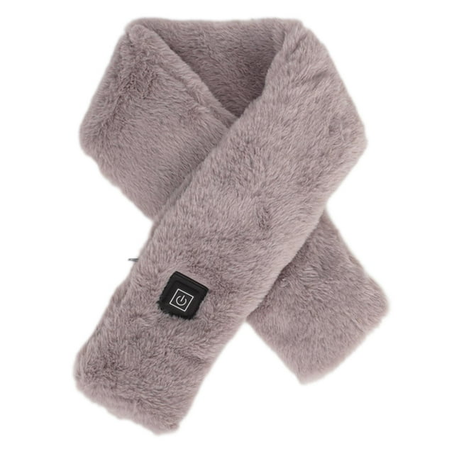 Bufanda térmica USB Calentador de cuello Almohadilla para el cuello A prueba Mujeres Hombres 3 Gris Yinane Bufanda con calefacción eléctrica