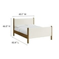 thumbnail image 3 of Platform Bed Frame, Full, Off-White, Fabric, Hotel Bedroom, Modern Contemporary, HB38188, 3 of 9