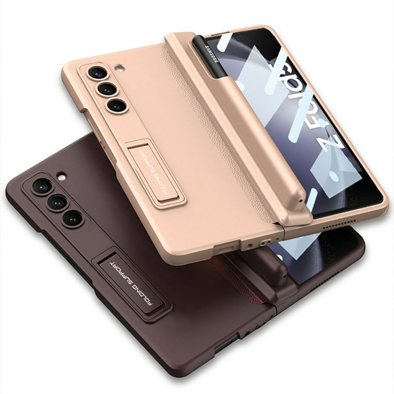 Decase Rugged Case for Samsung Galaxy Z Fold 5 2023, 2 in 1 Protective Case  with Detachable Kickstand Module Removable Pen Slot Module +