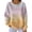 Light Yellow, variant on VJGBEGW Women Gradient Ribbed Long Sleeve Sweatshirt Crew Neck Loose Fit Pullover Tops Casual Drop Shoulder Sweatshirts Green L