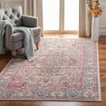 thumbnail image 2 of SAFAVIEH Madison Edwyna Geometric Area Rug, Beige/Fuchsia, 5'3" x 7'6", 2 of 8