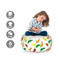 thumbnail image 2 of Peppers Storage Toy Bag Chair, Chili Pepper Pattern with Colorful Digital Vegetable Art Design Composition Vegan, Stuffed Animal Organizer Washable Bag, Small Size, Multicolor, by Ambesonne, 2 of 3
