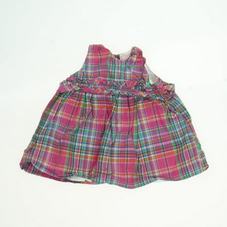 

Pre-owned Chaps Girls Pink | Blue | Green Plaid Dress size: 3 Months