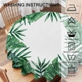 thumbnail image 3 of Tablecloth Palm Tree Leaves Tablecloths 60" Diameter Round Summer Tropical Green Leaf Exotic Nature Tablecloths for Dining Kitchen Wedding and Parties, 3 of 6