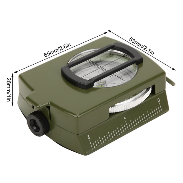 Boussole Prismatique, Boussole Extérieure Robuste pour Activités Extérieures Boussole Vert Armée