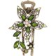 thumbnail image 2 of Green Vintage Hair Clips Jewelry Crystal Flower Hairpins French Barrettes Hair Accessories for Women Girls, 2 of 5