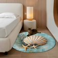 thumbnail image 2 of Round Rugs 4Ft, Coastal Shell Round Area Rug Washable Indoor Throw Carpet, Vintage Botanical Beach Nautical Soft Non Slip Circle Rug for Kitchen Nursery Room Home Decor Aesthetic, 2 of 8