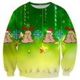 thumbnail image 5 of Suéter navideño falso divertido, suéter navideño feo unisex para hombres y mujeres para vacaciones, suéter de elfo de Papá Noel, ropa navideña para otoño e invierno, 5 of 5