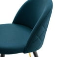 thumbnail image 6 of Side Dining Chair, Set of 2, Fabric, Navy Blue, Modern Contemporary Urban Design, Kitchen Room Cafe Bistro Restaurant Hospitality, 6 of 9