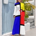 thumbnail image 4 of Vestido largo Mondrian, ropa de mujer, vestido ajustado, vestidos de mujer para ocasiones especiales, vestido de verano, 4 of 5