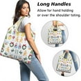thumbnail image 2 of 5 Pack Foldable Shopping Bag,Multicolor Christmas Pattern Reusable Grocery Bags with Pockets,Large Reusable Tote Bags with Handles Waterproof & Lightweight, 2 of 6