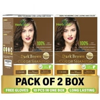 Herbishh Hair Color Shampoo for Grey Hair – Hair Dye Shampoo with Bio-Active Ingredients – Long Lasting Color – Travel-Friendly Pack (20 x 30ml Sachets) Dark Brown