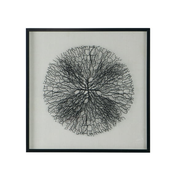 A&B Home Carlos Shadow Box Wall Decor - 31.5"W x 1"L x 31.5"H - Black/White