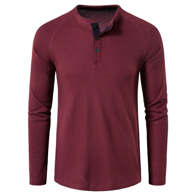 CEHVOM T-shirt Ample à Manches Longues pour Homme, Col Rond, Couleur Unie, Chandail de Base
