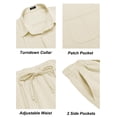 thumbnail image 5 of COOFANDY 2 Piece Casual Linen Set for Men Summer Outfit Button Down Shirt and Beach Pants Matching Set, 5 of 6