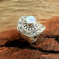 thumbnail image 3 of Natural Moonstone Ring, Handmade Ring, 925 Sterling Silver, Birthstone Jewelry, Statement Ring, 3 of 3