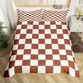 thumbnail image 2 of Erosebridal Check Plaid Duvet Cover King, Geometric Bedding Sets King Size, Farmhouse Gingham Decor, Reversible 3pcs, 2 of 7
