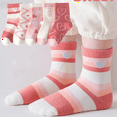 thumbnail image 4 of SHX Girls Toddler Kids Socks Cute and Fun Cotton Crew Socks 5 Pair 1-3 Years Old Children, 4 of 7