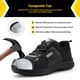 thumbnail image 5 of FitVille-zapatos de trabajo Extra anchos para hombre, zapatillas informales antideslizantes con punta resistente, transpirables para pies hinchados, soporte para ARCO, alivio del dolor, 5 of 5
