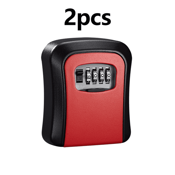 ZHZFKQ 2026 New 2Pcs Lock Box Safe Box Key Lock Box for Home Office Travel Security Red