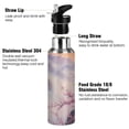 thumbnail image 3 of Plum Blossom Mountains Clouds Sports Bottle with Straw Stainless Steel Water Jug Portable Thermal Cup Leak-proof 600ML, 3 of 9