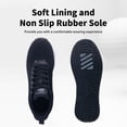 thumbnail image 6 of HuJAT Women's Plantar Fasciitis Relief Orthotic Sneakers, Arch Support Lightweight Lace-Up Walking Shoes Allblack US 8.5, 6 of 7