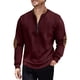 thumbnail image 4 of Blusa y camisa de manga larga con cuello alto para hombre, informal, de color liso, con cremallera, de manga larga y cuello alto, de poliéster., 4 of 5