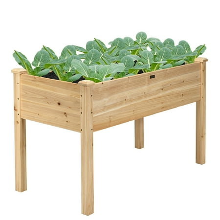 Costway Wooden Raised Vegetable Garden Bed Elevated Grow Planter Canada Costway Wooden Raised Vegetable Garden, Raised Vegetable Garden Planters