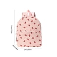 thumbnail image 4 of Tarmeek Corduroy Mini Backpack Cute Floral Daypack Strawberry Print Bag Small Backpack Lightweight Adjustable Straps for Daily Travel Shopping Commute, 4 of 7