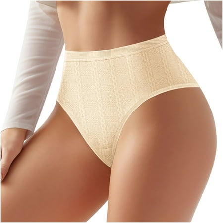 ZZwxWA High Waisted Underwear for Women Cotton Bikini Panties Soft Breathable High Cut Ladies Briefs