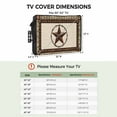 thumbnail image 3 of Outdoor TV Cover 30 to 32 Inches, Country Star Farmhouse Texas Star Vintage Wood Grain Waterproof and Weatherproof TV Cover with Remote Control Pocket, Flat Screen TV Cover Protector for Outside TV, 3 of 6