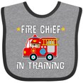 thumbnail image 3 of Inktastic Future Fire Chief in Training Boys or Girls Baby Bib, 3 of 4