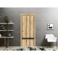 thumbnail image 5 of Slab Barn Door Panel 32 x 96 inches | Planum 0012 Oak with Frosted Glass | Sturdy Finished Interior Doors | Pocket Closet Sliding, 5 of 6