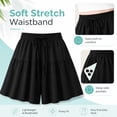 thumbnail image 2 of Bloomease Flowy Shorts - Women's Lightweight Stretch Comfy Flowy Shorts, High Waisted Loose Fit Bermuda for Summer, 2 of 6