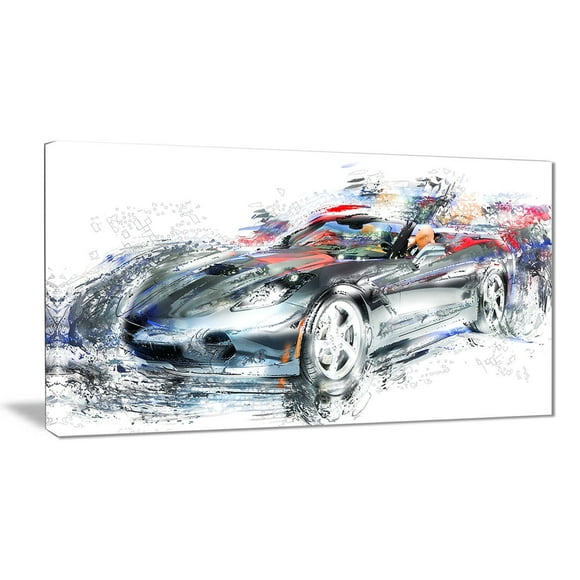 Design Art High End Luxury Car Canvas Wall Art