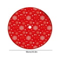 thumbnail image 4 of AYktou 35 Inch Christmas Tree Skirts, Christmas White Snowflake Pattern Xmas Tree Mats Christmas Tree Bottom Decoration Delicate Print Red Tree Shirt Christmas Tree Collar for Festival Indoor Decor, 4 of 7