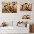 thumbnail image 4 of Designart "Meerkat Gathering in Africa I" Animals Print on Natural Pine Wood, 4 of 5