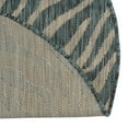 thumbnail image 7 of Unique Loom Outdoor Safari Collection Area Rug - Tsavo (4' Round Teal/Ivory), 7 of 7