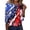 Red_#06, variant on Sewkxo Women’s T Shirts Plus Size 250th Anniversary American Flag Graphic 3/4 Sleeve Crewneck Pullovers Shirt Spring Summer Loose Fit Casual Tee,White M