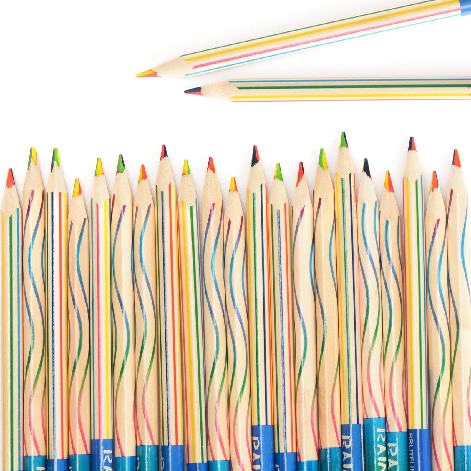 30 Pieces Rainbow Colored Pencils for Kids, 4 in 1 Color Pencils