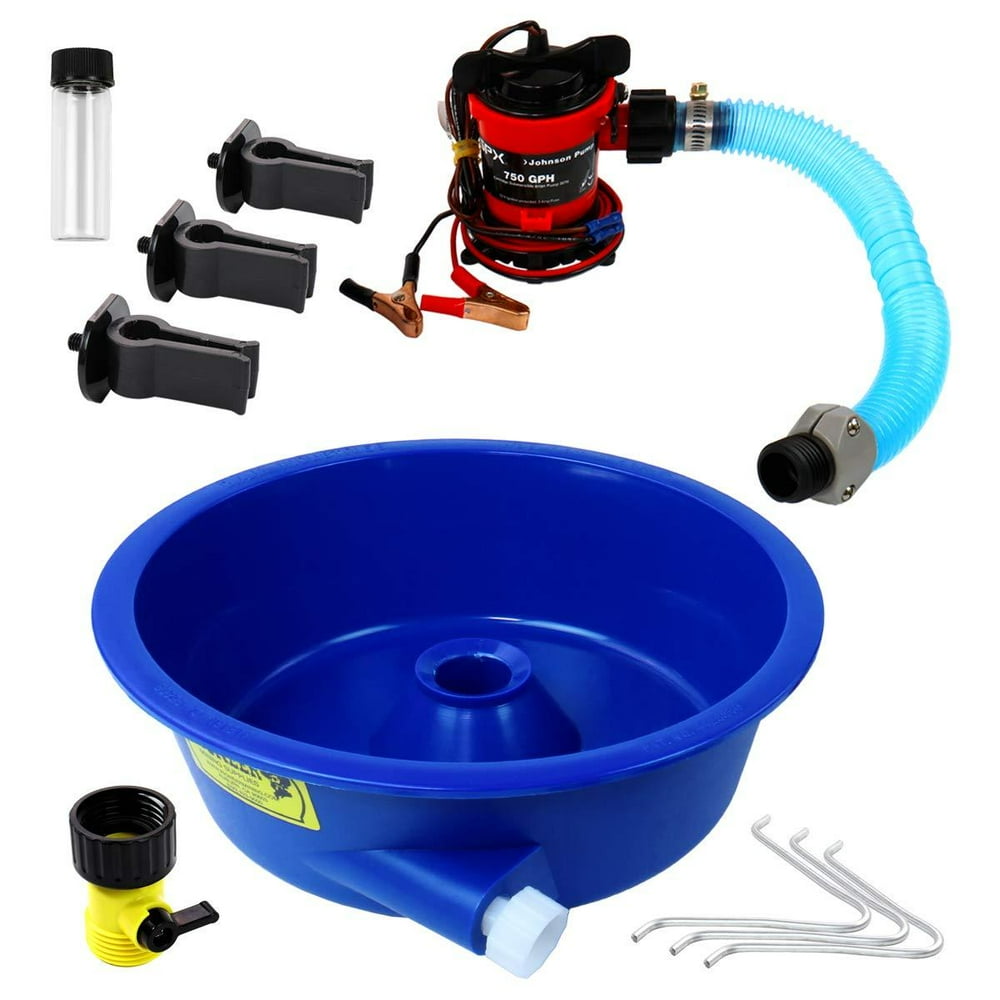 Blue Bowl Concentrator Kit with Pump, Leg Levelers, Vial Gold Mining