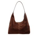 thumbnail image 1 of Bolso informal de piel suave de gran capacidad para mujer, nuevo bolso de hombro de ante, bolso de mano de moda, bolso tipo cubo combinable a la moda 2025, 1 of 5