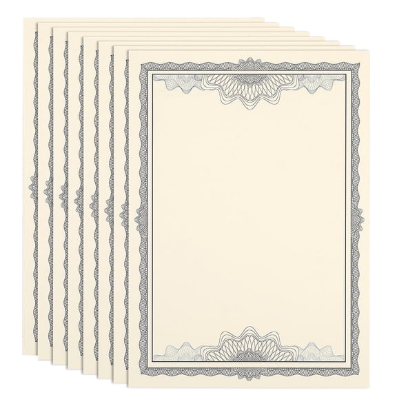 WHAMVOX 8Pcs Blank Award Certificate Paper Certificate Inner Paper Printable Paper