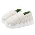 thumbnail image 1 of Feslishoet-Zapatillas de algodón para hombre y mujer, zapatos de fondo grueso, antideslizantes e impermeables, de felpa, para uso doméstico, 1 of 5