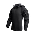 thumbnail image 1 of Dagugfen Shirts for Men Detachable Hood Long Sleeve Drawstring Loose Lightweight Outdoor Tactical Tops, 1 of 7