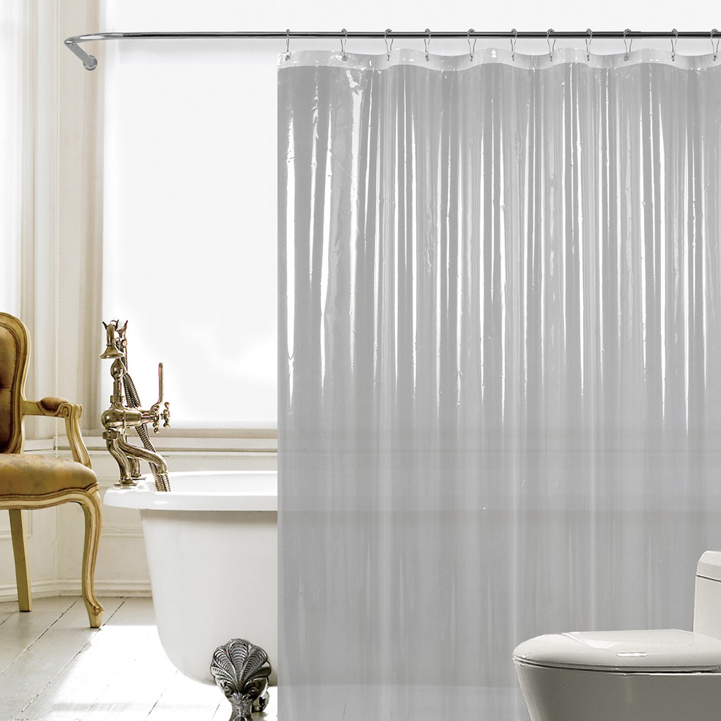 2 Pcs Clear Shower Curtain Liner, PEVA Antibacterial, MildewProof and