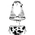 thumbnail image 6 of Cow Print Bikini Sets String Halter Triangle Bathing Suits Swimsuit for Women, 6 of 6