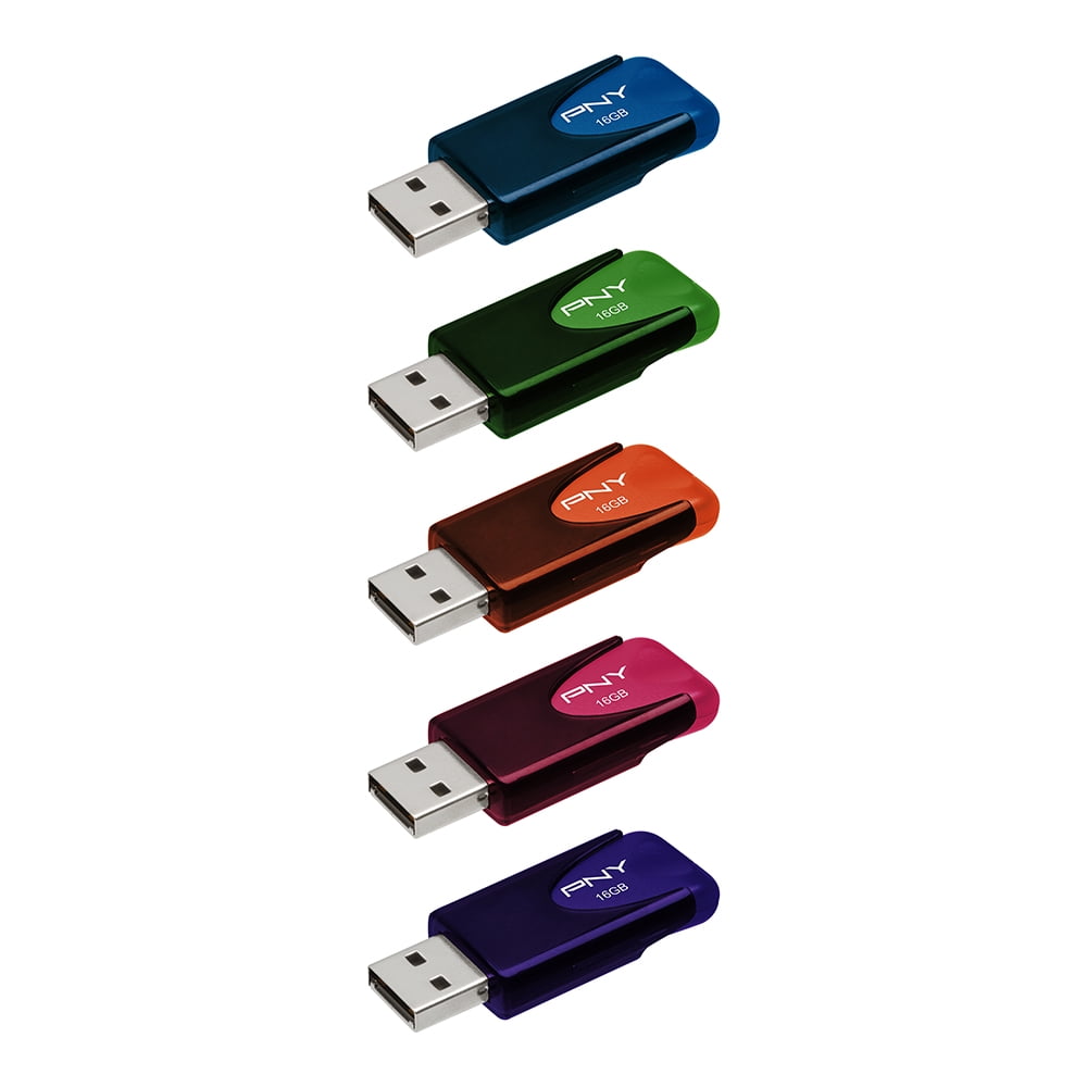 16GB Attaché 4 USB 2.0 Flash Drive 5-Pack​