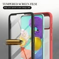 thumbnail image 4 of Case for Samsung Galaxy A51 with Built-in Screen Protector, Hybrid Rugged Full Body Drop Protection Shockproof Anti-Scratch Transparent Clear PC Back Phone Cover, Red, 4 of 6