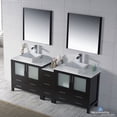 thumbnail image 3 of Blossom 84 Inch Espresso Bathroom Vanity with Double Vessel Sinks and Mirrors, 3 of 3